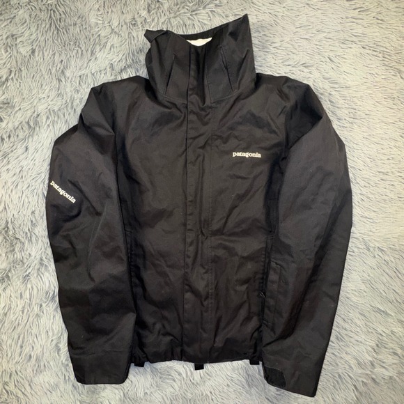 Patagonia H2No Black Waterproof SoftShell Jacket Womens Small Ski Snowboard Coat - Picture 12 of 13